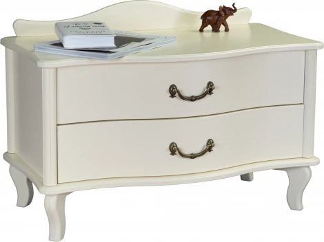 Тумбочка Джульетта широкая 2 ящика дуб шампань Л Mebelik арт.008615