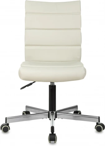 Кресло Бюрократ CH-320M бежевый эко.кожа крестов. металл
