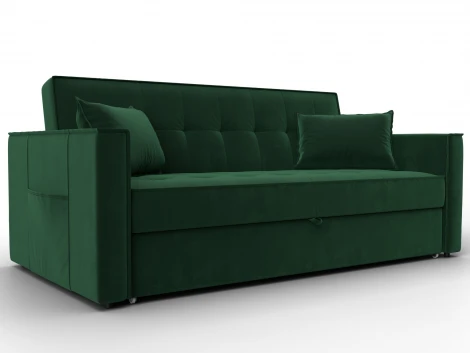Диван прямой Лига-104 (160) (ЛДСП,Брус,Фанера,Велюр/Зеленый) Лига Диванов 134886