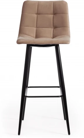 Стул барный CHILLY (mod.7095б) / 1 шт. в упаковке (Ткань,Металл /Бежевый,Черный)