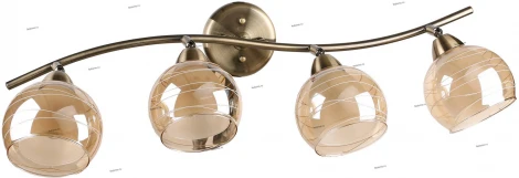 Настенно-потолочный светильник IDLamp Lia 844/4PF-Oldbronze