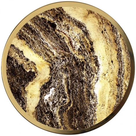 Настенно-потолочный светильник Odeon Light Bergi 5079/30L зол/серо-бежевый/металл/натур.камень/акрил с переключ.цветов.темпер. LED 30W 3000К/4000K/6000K (220V, круглые)