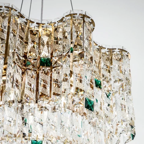 Подвесная люстра хрустальная Modelux MODELUX ML.2315.9 GD