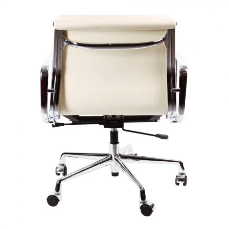 Кресло Eames Style Soft Pad Office Chair EA 217 Кремовая кожа