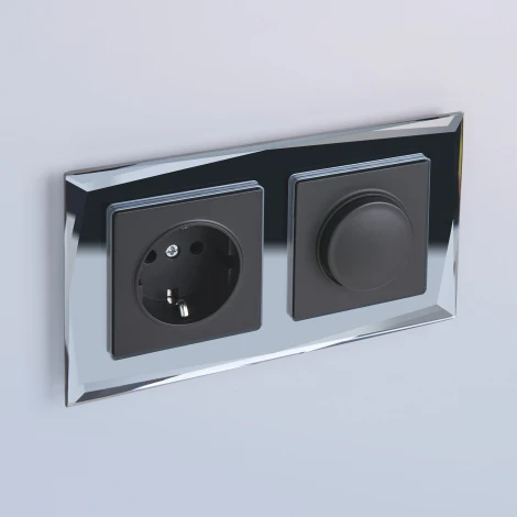 Рамка на 2 поста Diamant (черный) Werkel W0021208 (a051442)