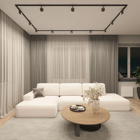 Трековый светильник однофазный Denkirs Omra DK6070-BK (220V, шар)