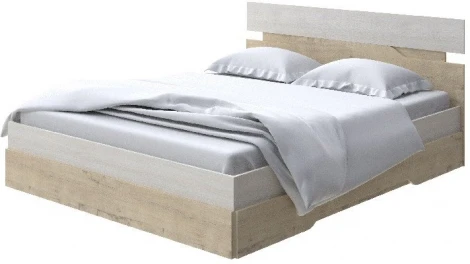 Без бренда Кровать Milton (ЛДСП Дуб Шамони светлый (124)/Бунратти) 80x190