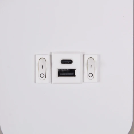 Настенный светильник светодиодный Reluce 86204-9.2-001KT LED12W+USB WT (220V, выключатель)