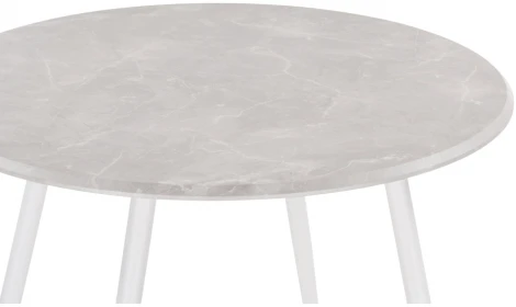 Деревянный стол Notta Абилин 100х76 мрамор светло-серый / белый матовый 507221