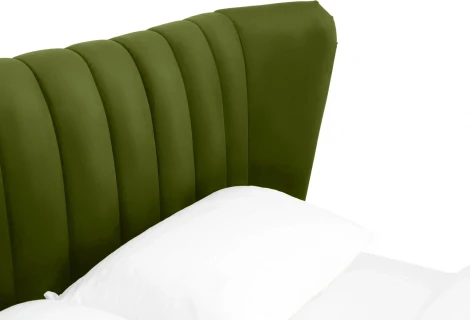 Кровать Queen Agata Lux ОГОГО (арт.636846), (Ткань/Зеленый)