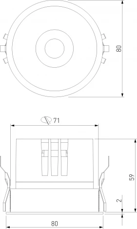 Встраиваемый светильник светодиодный Elektrostandard Forte 25071/LED 15W 4000K латунь