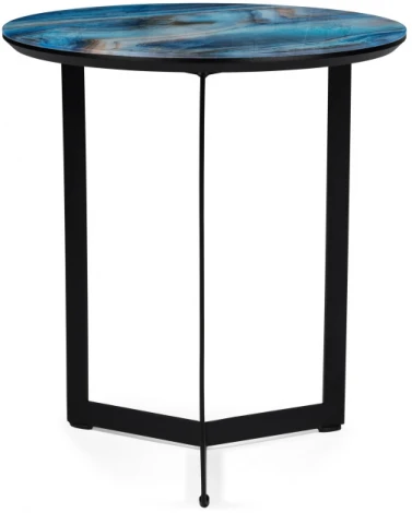 Журнальный столик Woodville Роб D-450 лазурит / черный 553554