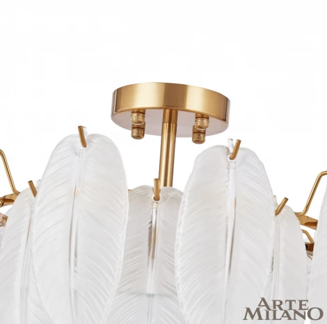 Потолочная люстра на штанге Arte Milano Rim 315009/D400 BS (220V, перо)