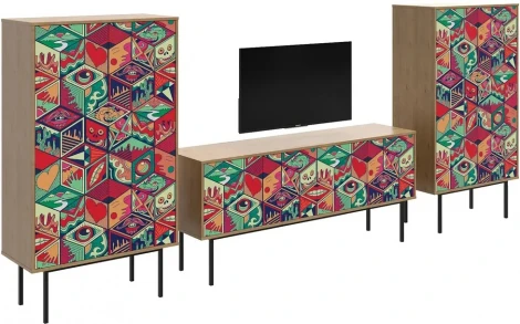 Композиция Boho Color 5 ОГОГО (арт.599590), (ЛДСП/Дуб Корбридж)