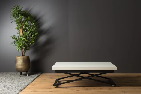 Стол трансформер Левмар Compact D36/S53 (дуб анкор светлый/черный)