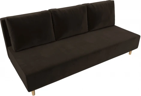 Диван прямой Лига-033 (Коричневый/Микровельвет) Лига Диванов арт.121079