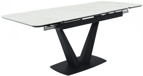Стол Vito раскладной 120-184x80x75см, белый мрамор, чёрный Bradex Home RF 0420