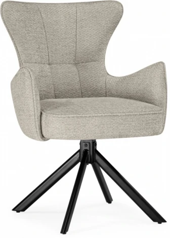 Стул на металлокаркасе Woodville Atlanta beige / black крутящийся арт.15831