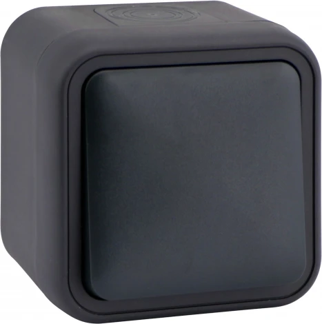 Переключатель 1-клавишный накладной, цвет антрацит IP55 Donel W55 DIP10628