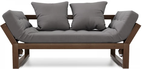 Кушетка Arsko Амбер орех серый велюр