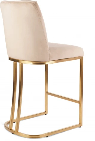 Стул барный Пресли BC-3024, бежевый/матовое золото IST-CASA