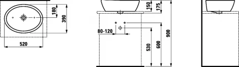Раковина Laufen Pro 8.1296.4.000.109.1