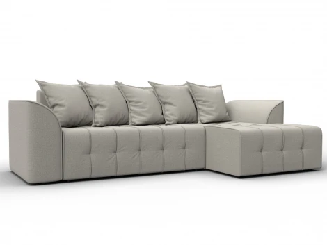 Диван угловой Лига-113 угол правый (ДСП,Рогожка/Бежевый) Лига Диванов 136702