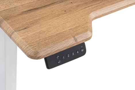 Компьютерный стол Маркос с механизмом подъема 120 (Маркос с механизмом подъема 120х75х7б белый / вотан дуб) Notta арт.578482