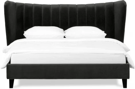 Кровать Queen II Agata L ОГОГО (арт.574964), (Ткань/Черный)