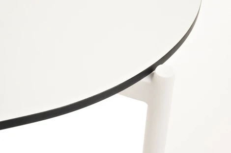 "Диего" журнальный стол из HPL 120х60 H40, каркас белый муар, цвет "молочный" 4SIS арт.УТ-00008610