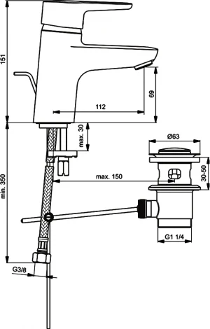 Смеситель Ideal Standard Connect Blue B9914AA для раковины