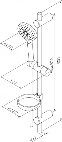 Душевой гарнитур Am.Pm Tender F0145A000