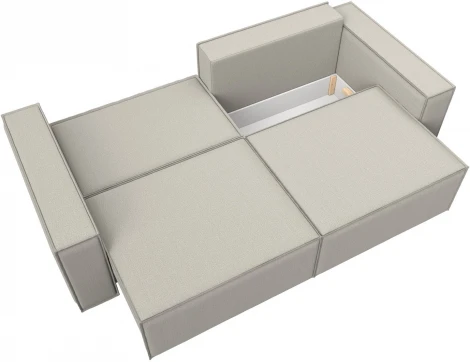 Диван прямой Куба (Бежевый/Рогожка) Лига Диванов арт.124511