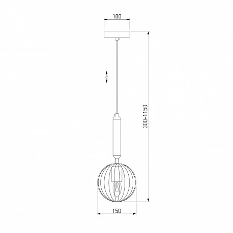 Подвесной светильник Eurosvet Joy 50208/1 янтарный