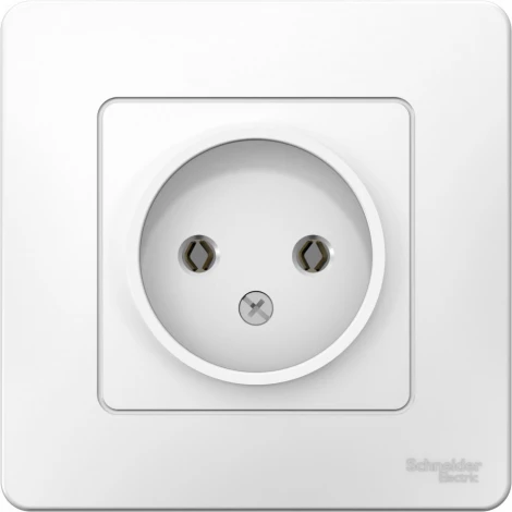 Розетка встраиваемая без заземления (белый) Systeme Electric Blanca BLNRS000011