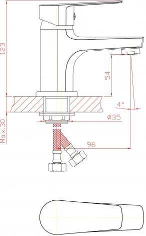 Смеситель 1 Orange Loop M26-021cr для раковины