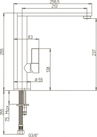 Смеситель Paini Cucina 64CR579Q90KM для кухонной мойки