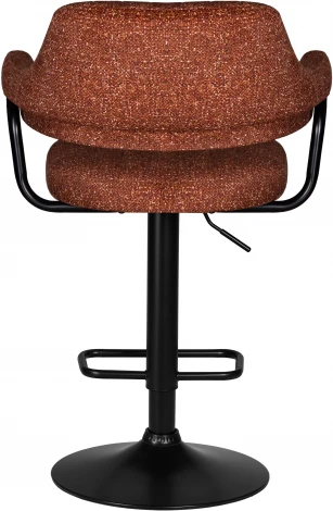 Стул барный DOBRIN CHARLY BLACK (терракотовый твид (LEO56))