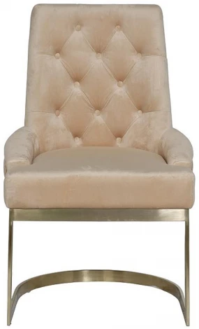 Обеденный стул Garda Decor 76AR-6210GOLD-BG (Золото/Бежевый)