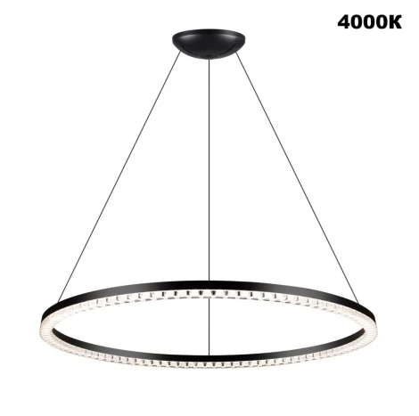 Подвесной светильник светодиодный линейный кольцо Novotech Monile 359711 черный диммируемый со сменой цв. температурыIP20 LED 70W 220-240V 1800-4000К