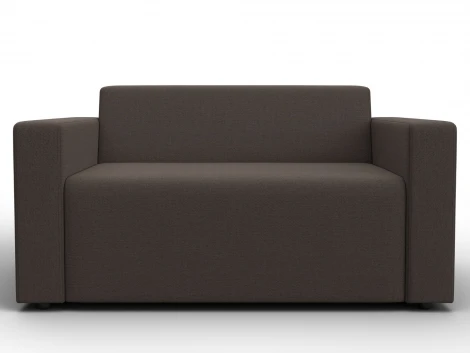 Диван прямой Лига-093 (ДСП,Брус,Фанера/Пластик/Рогожка/Коричневый) Лига Диванов 132452