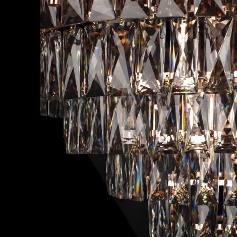 Подвесная люстра каскадная большая Loft It Eclair 10206/800 (220V, хрусталь, на цепи)