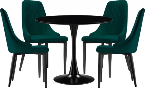 Стол кухонный Woodville Телма green / black