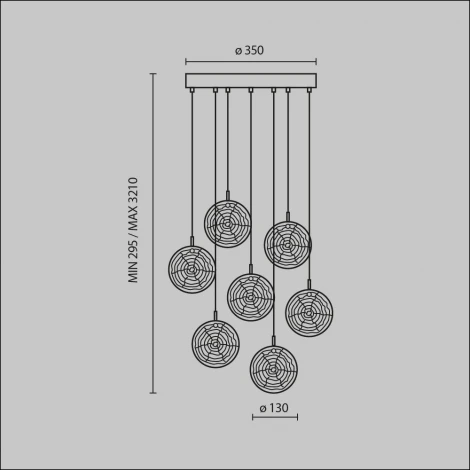 Подвесной светильник Maytoni Frozen MOD254PL-07BS (220V, на проводе)