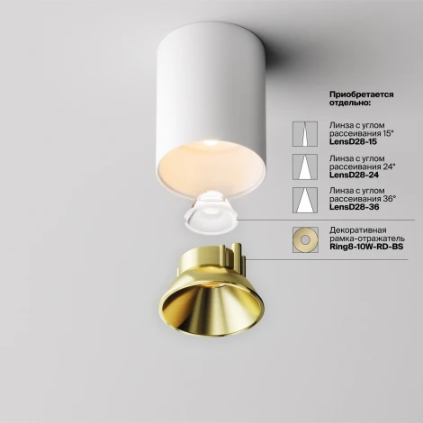 Накладной потолочный светильник Maytoni Alfa LED C064CL-8W2.7K-RD-WB (220V, круглые)