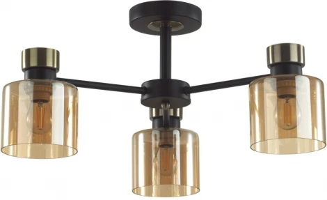 Потолочная люстра на штанге Lumion Arlin 5643/3C чёрный, бронза E27 3*60W 220V
