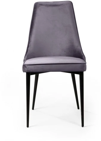 Стул Oliver, бархат серый 27/ чёрный конус Top Concept OLIVER 74901