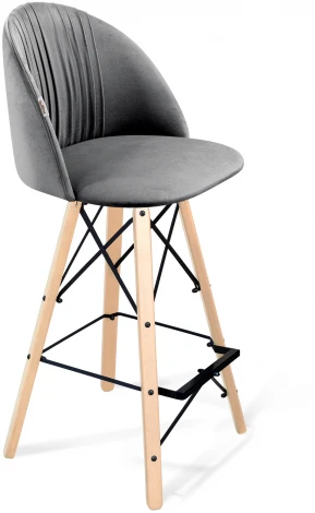 Стул барный SHT-ST35-1/S80 угольно-серый/прозрачный лак/черный Sheffilton 1196559702