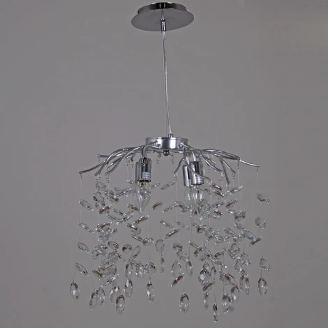 Подвесная люстра хрустальная Reluce 08180-0.4-04 CR (220V, на тросе)