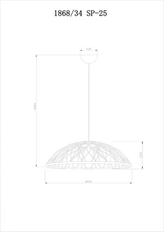Подвесной светильник Divinare Cervantes 1868/34 SP-25 (LED, 220V, на проводе)
